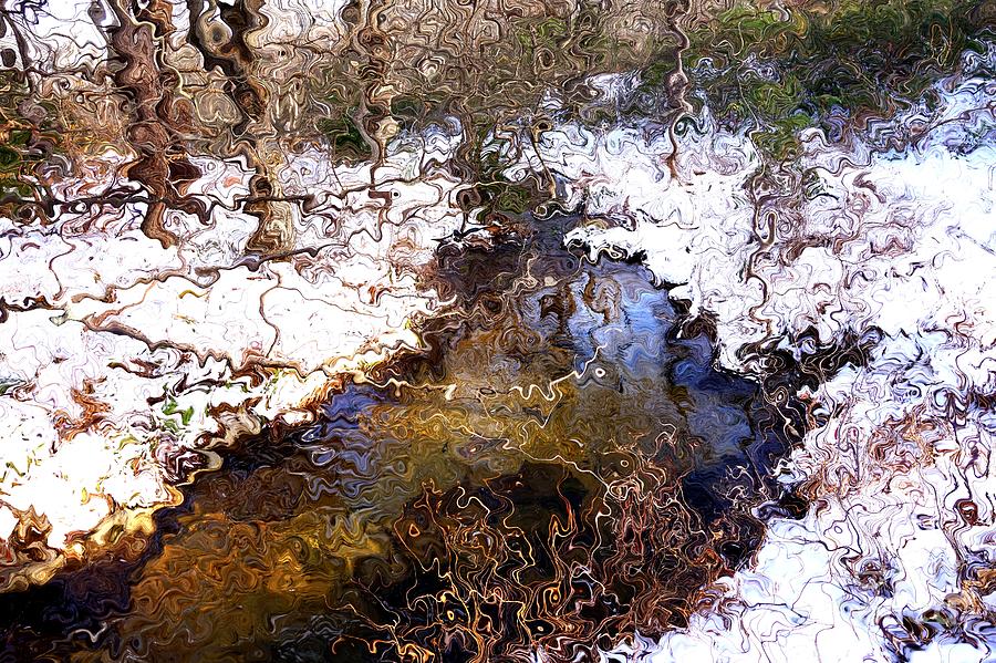Creek with snow in Van Gogh Style by Christopher Shellhammer Creek with snow in Van Gogh Style by Christopher Shellhammer
