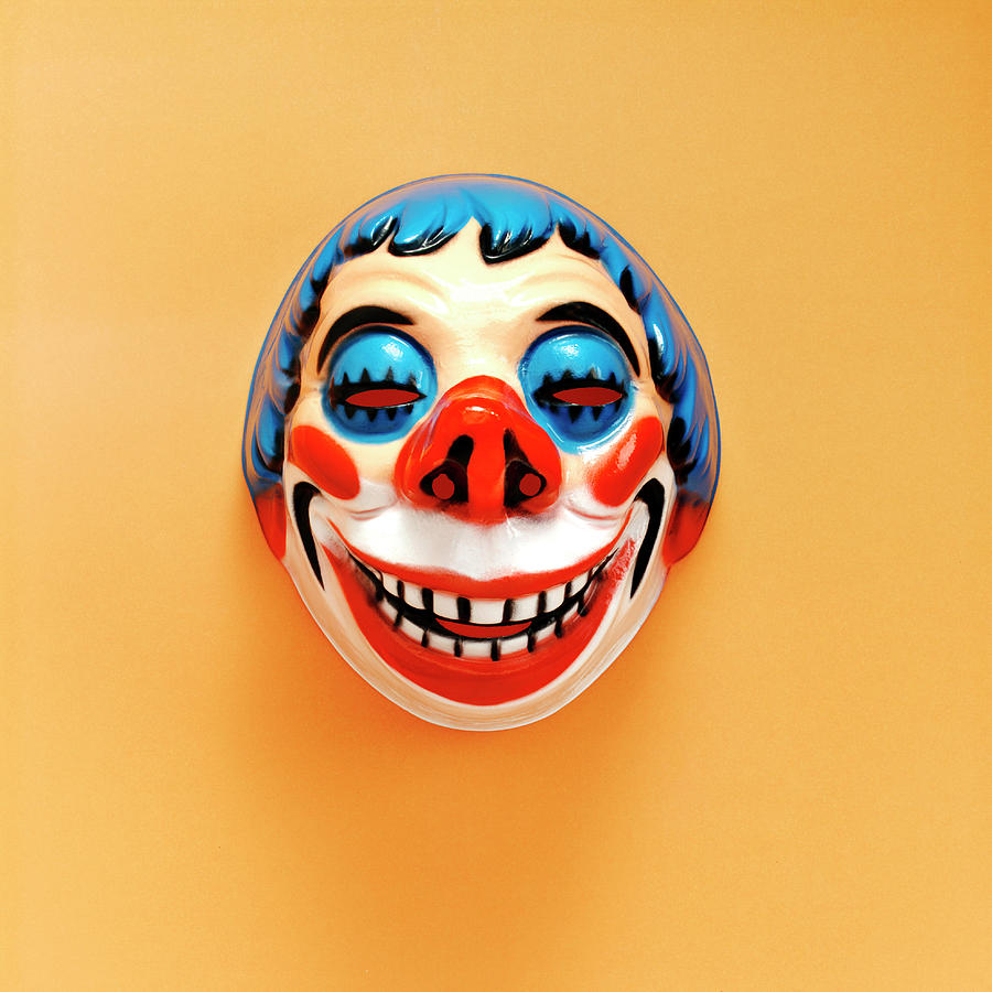 Halloween Drawing - Creepy Big Smile Clown Mask by CSA Images