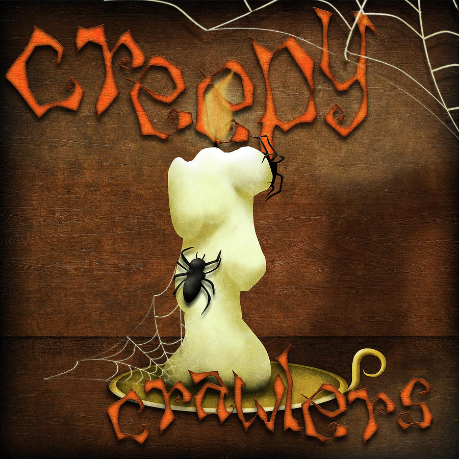 Halloween Digital Art - Creepy Crawlers I by Sd Graphics Studio