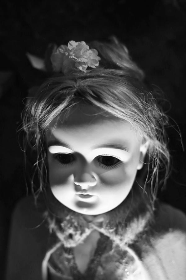 creepy black doll