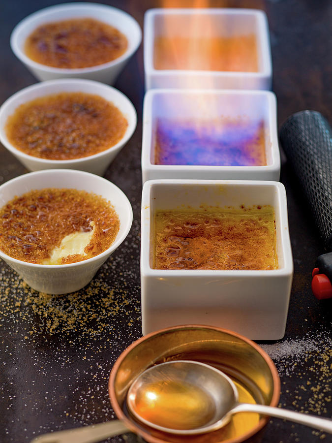 Crema Catalana Being Flambed Photograph by Eising Studio