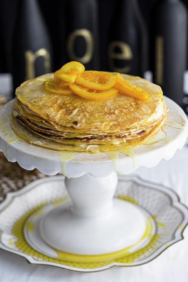 Crepe Suzette Pancake Cake christmas Photograph by Great Stock!
