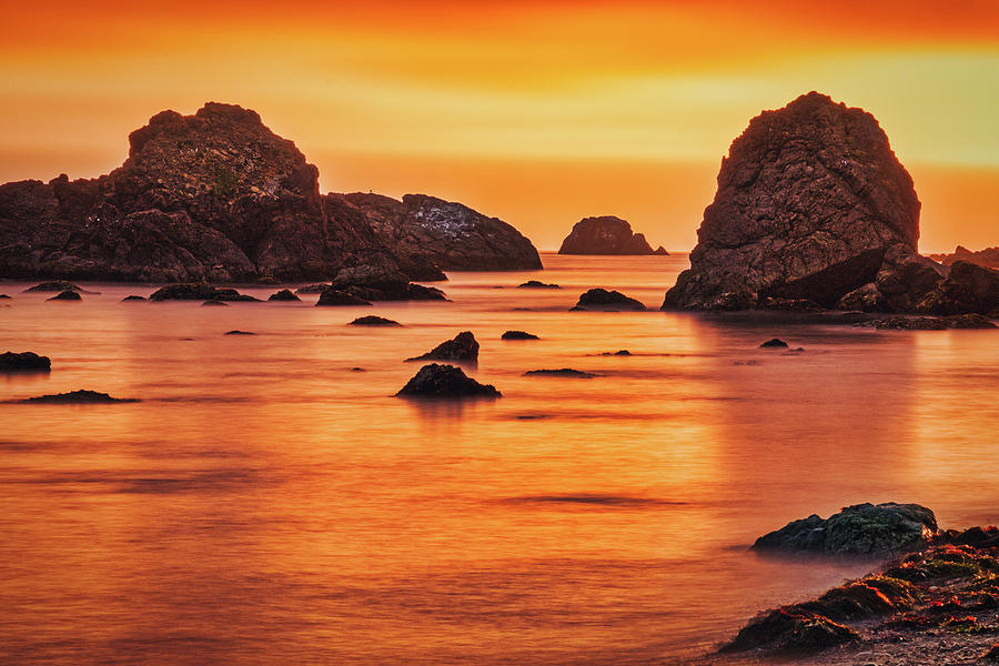 Crescent City Beach Sunset #3 Photograph by Stuart Litoff