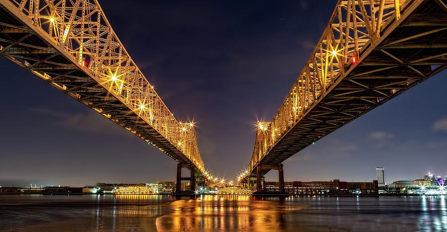 New Orleans Photograph - Crescent City Bridge Panorama by Kay Brewer