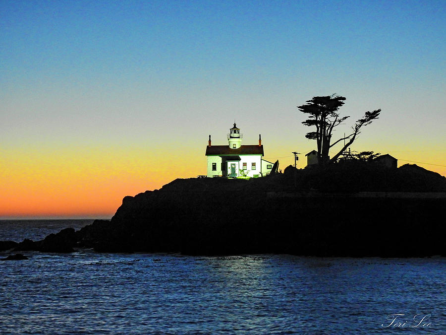 Sunset Photograph - Crescent City Lighthouse by Teri Lee