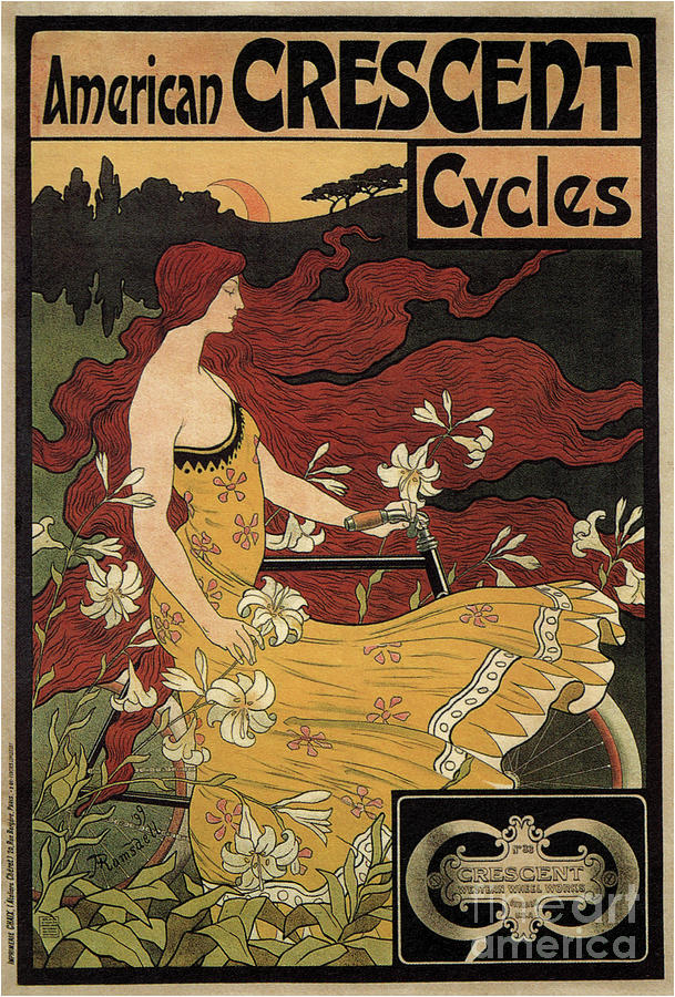 Crescent Cycles, 1899. From A Private Drawing by Heritage Images