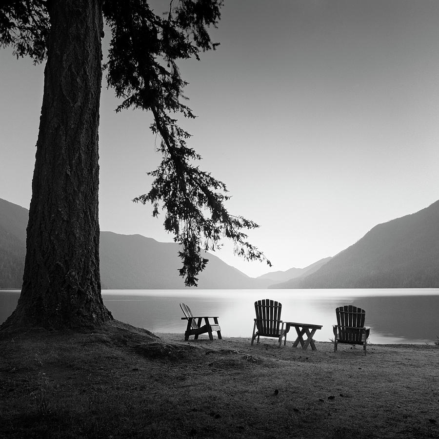 Mountain Photograph - Crescent Lake 1 by Moises Levy
