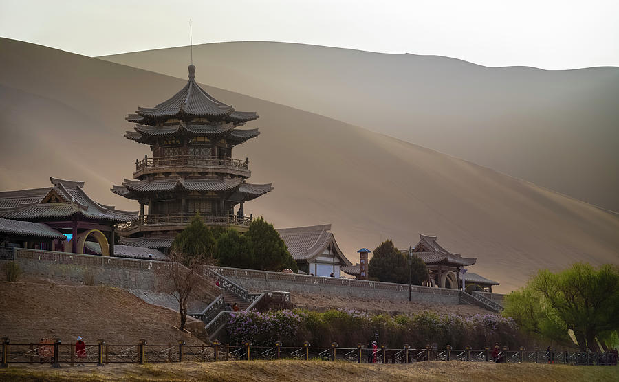 Crescent Lake Pagoda Dunhuang Gansu China Photograph by Adam Rainoff