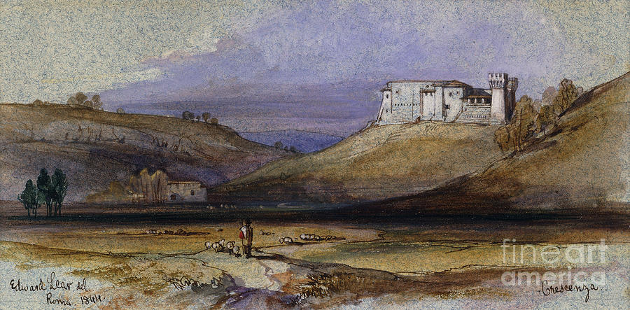 Edward Lear Painting - Crescenza, 1844 by Edward Lear