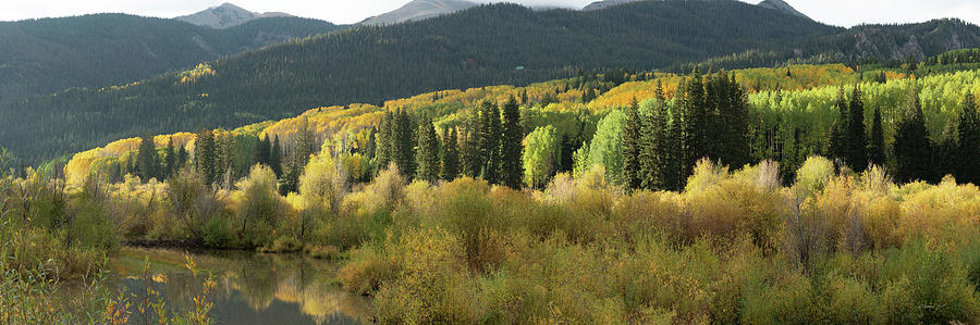 Crested Butte Colorado Fall Colors Panorama - 1 Photograph by O Lena