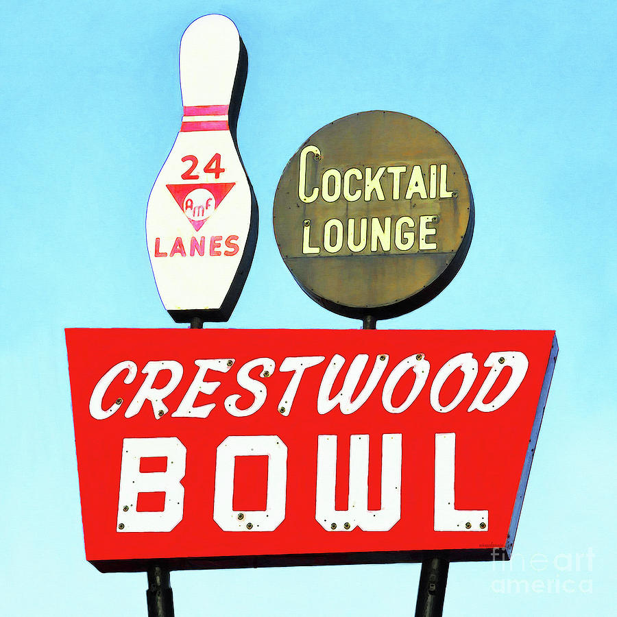 Crestwood Bowl Bowling Alley 20190105 square Photograph by Wingsdomain Art and Photography