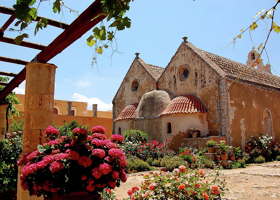 Cretes Monastery Of Arkadi Photograph by Brent Scheneman