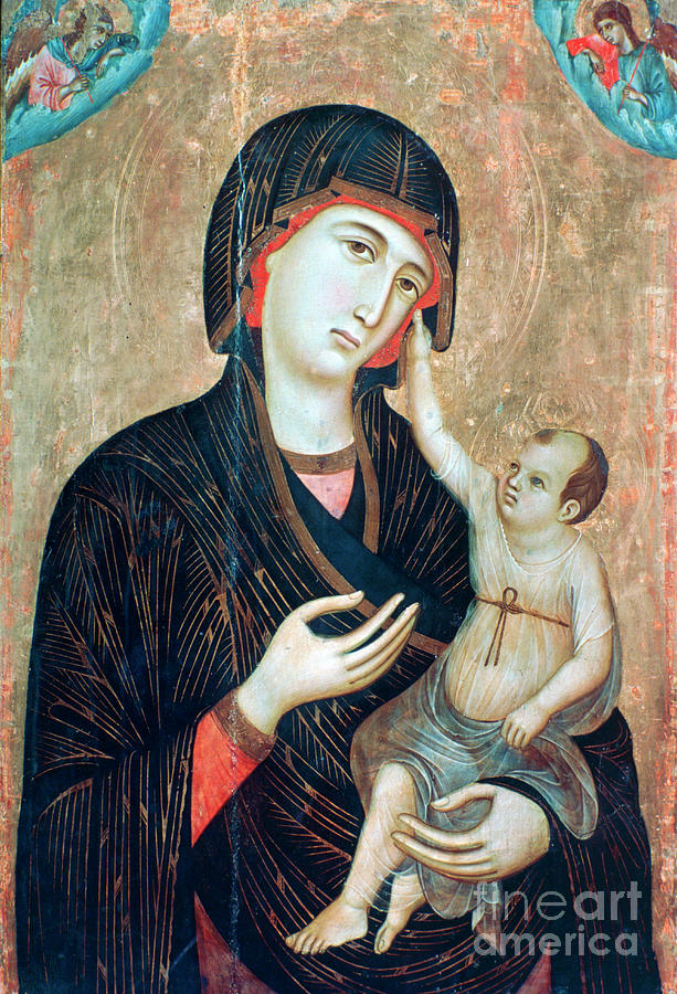 Crevole Madonna, C1284. Artist Duccio Drawing by Print Collector