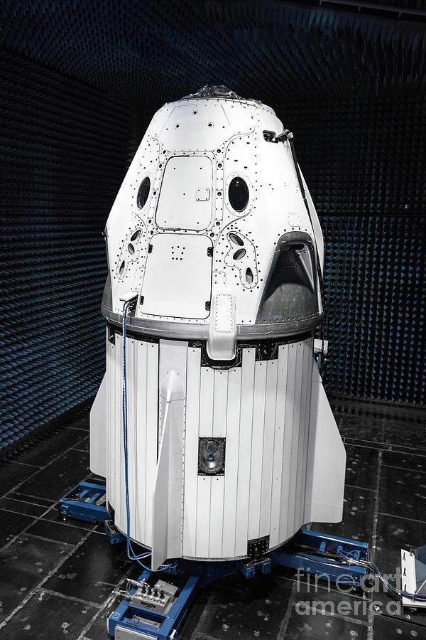Crew Dragon Spacecraft Testing In Anechoic Chamber Photograph by Spacex/science Photo Library