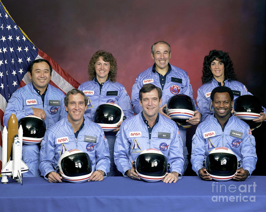 Crew Photo Of The Space Shuttle Challenger Photograph by Nasa/science Photo Library