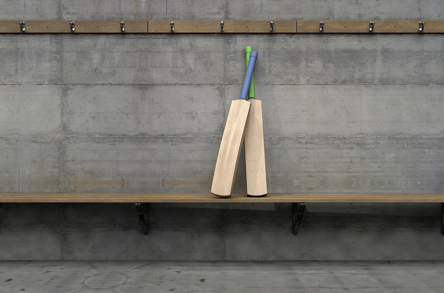 Cricket Digital Art - Cricket Bat In Change Room by Allan Swart Cricket Digital Art - Cricket Bat In Change Room by Allan Swart