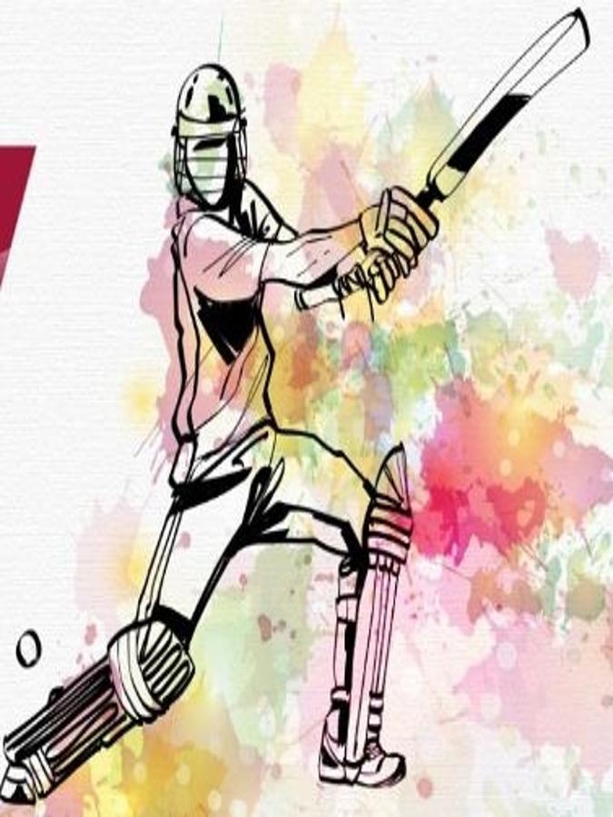 Cricket Drawing - Cricket by K M Obaidul Haque
