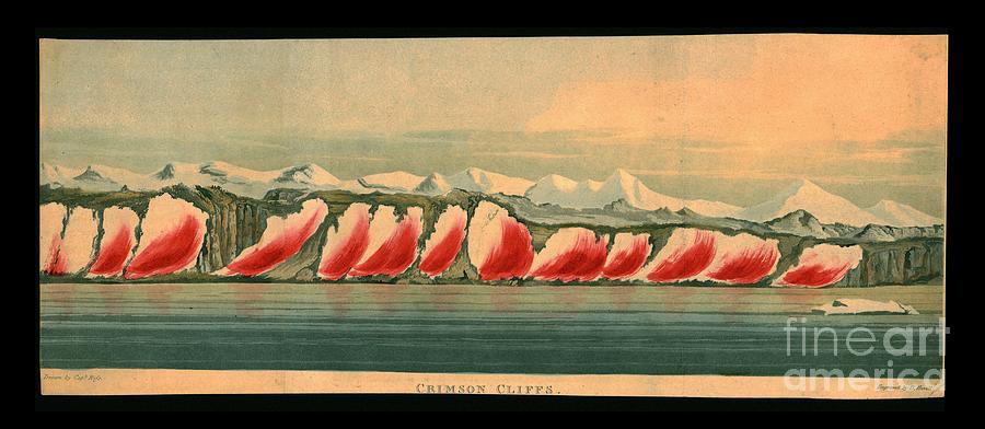 Crimson Cliffs Drawing by Print Collector