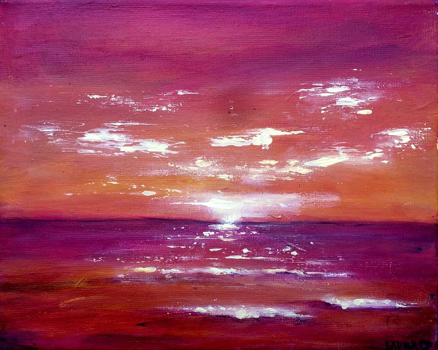 Crimson Sky Painting By Laura Shepardson - Fine Art America