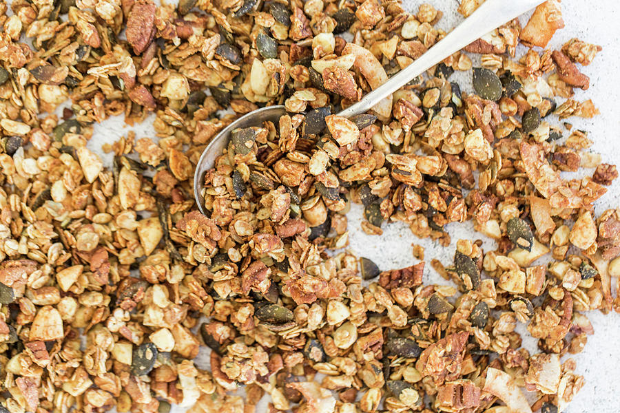 Crispy Baked Muesli With Almonds And Pecan Nuts Photograph by Theveggiekitchen
