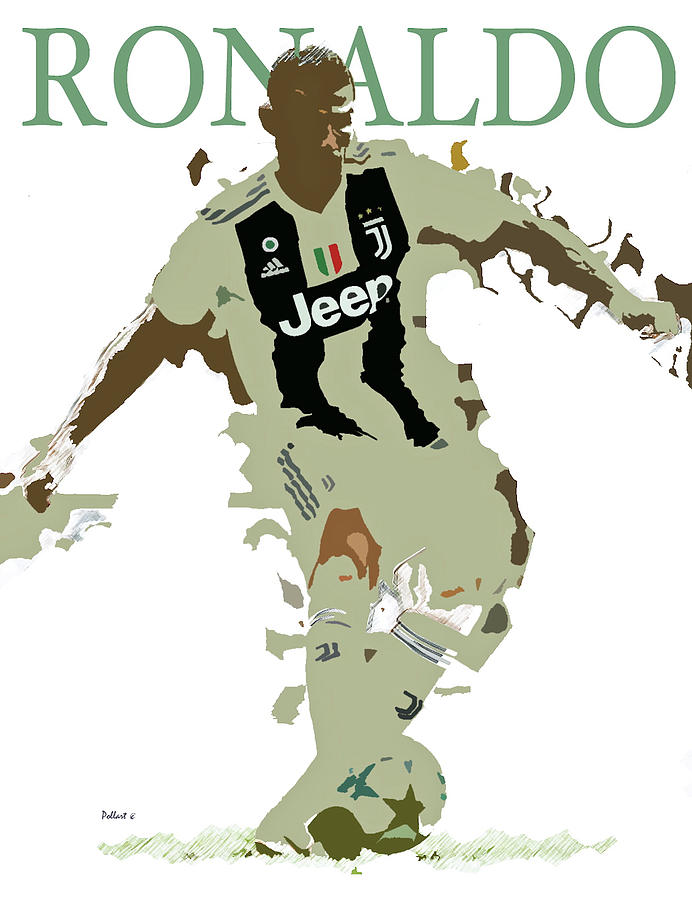 Cristiano Ronaldo Painting - Cristiano Ronaldo,   Juventus by Thomas Pollart