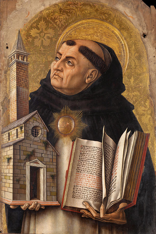 Saint Thomas Aquinas, 1476 Painting by Carlo Crivelli