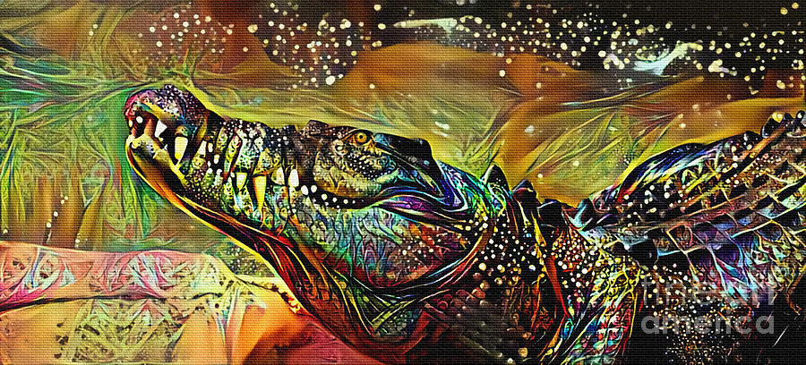 abstract alligator painting