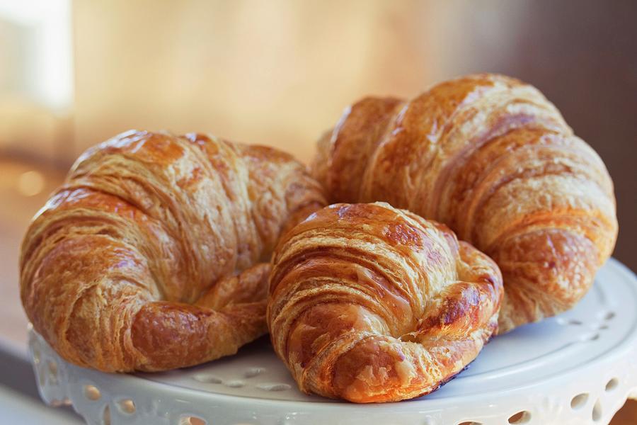 Croissants On A Cake Stand Photograph by Kelsey Skiver - Fine Art America