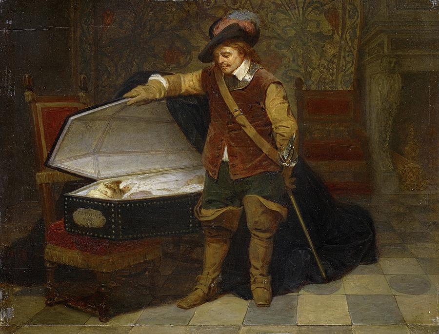 Cromwell And Charles Painting by Paul Delaroche Cromwell And Charles Painting by Paul Delaroche
