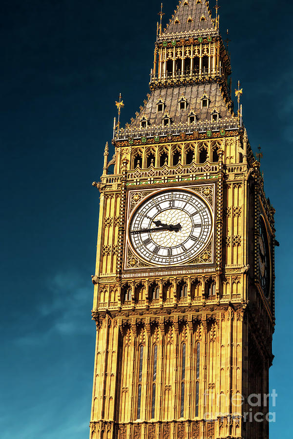 Big Ben Photograph - Crooked Big Ben in London by John Rizzuto