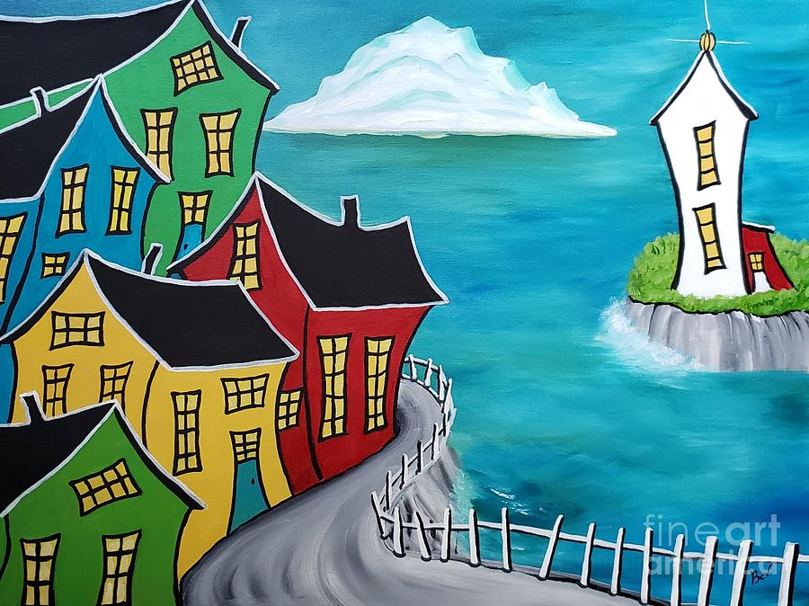 Summer Painting - Crooked Houses In Cabot Cove  -#5 by Beverly Livingstone