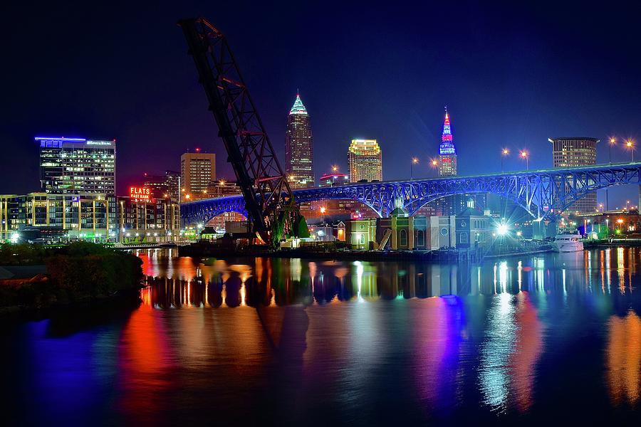 Cleveland Photograph - Crooked Lights on the Crooked River by Frozen in Time Fine Art Photography