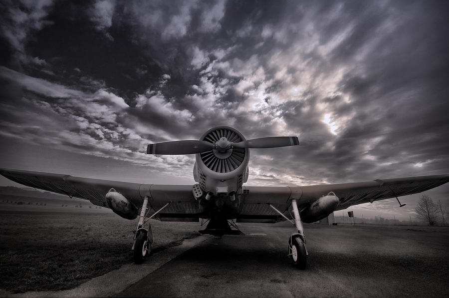 Cropdusting Plane Against A Dramatic Sky Photograph by Steve Coleman (stevacek)