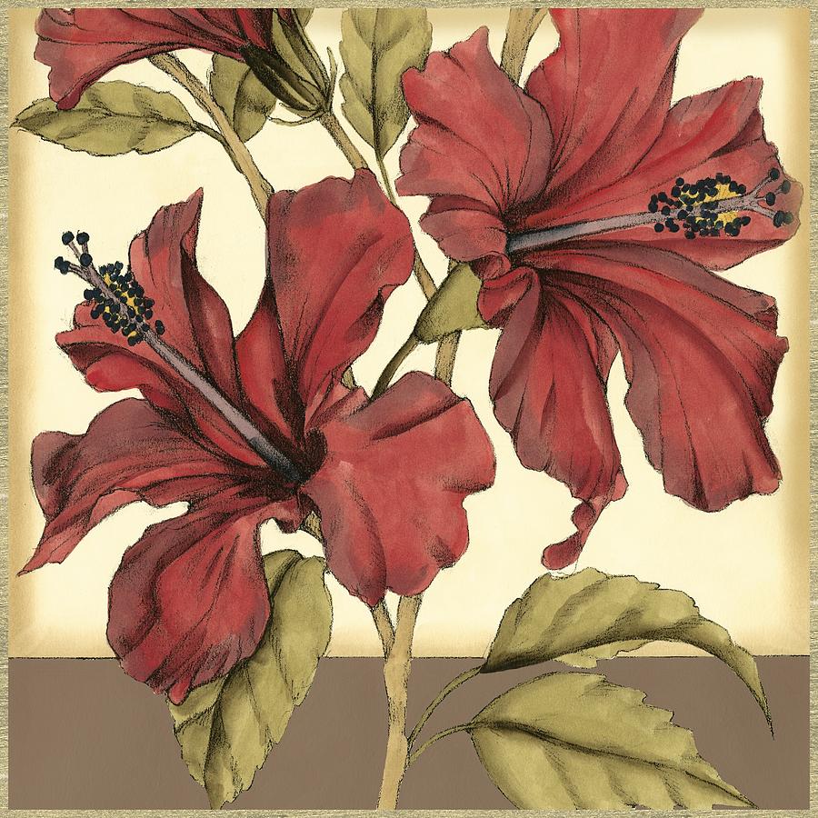 Flower Painting - Crop.sophisticated Hibiscus II (st) by Jennifer Goldberger