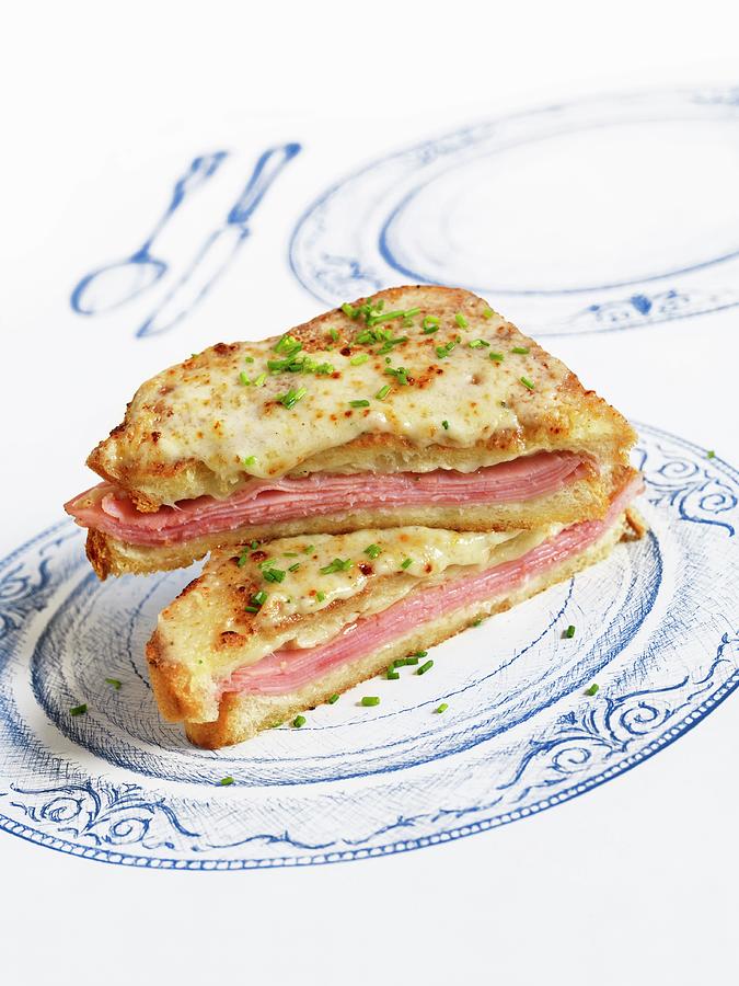Croque Monsieur toasted Ham And Cheese Sandwich Photograph by Jim Scherer