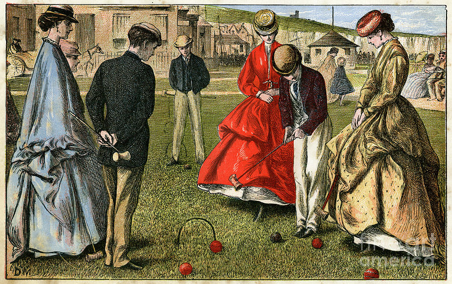 Croquet, 19th Century Drawing by Print Collector