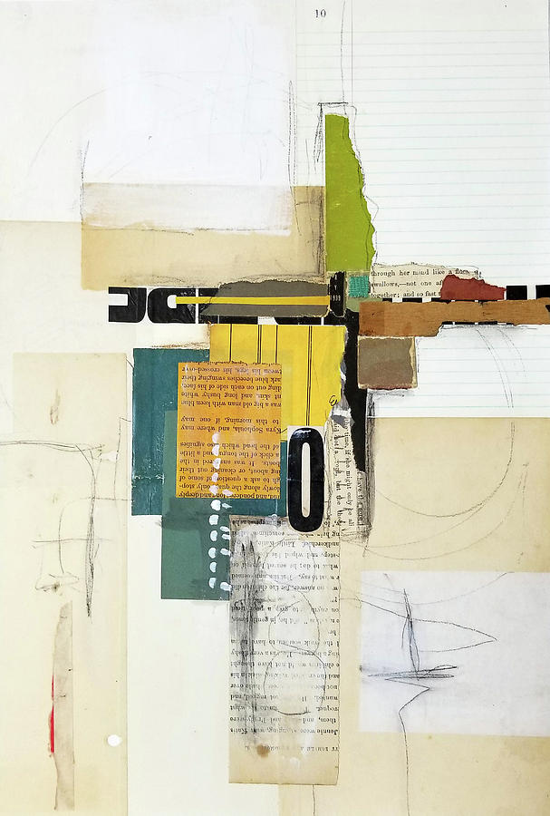 Typography Mixed Media - Cross #1 by Leslie Rottner