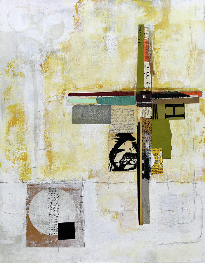 Abstract Mixed Media - Cross #2 by Leslie Rottner