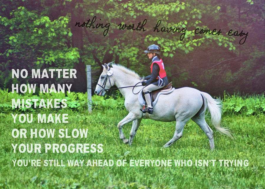 CROSS COUNTRY quote Photograph by Dressage Design