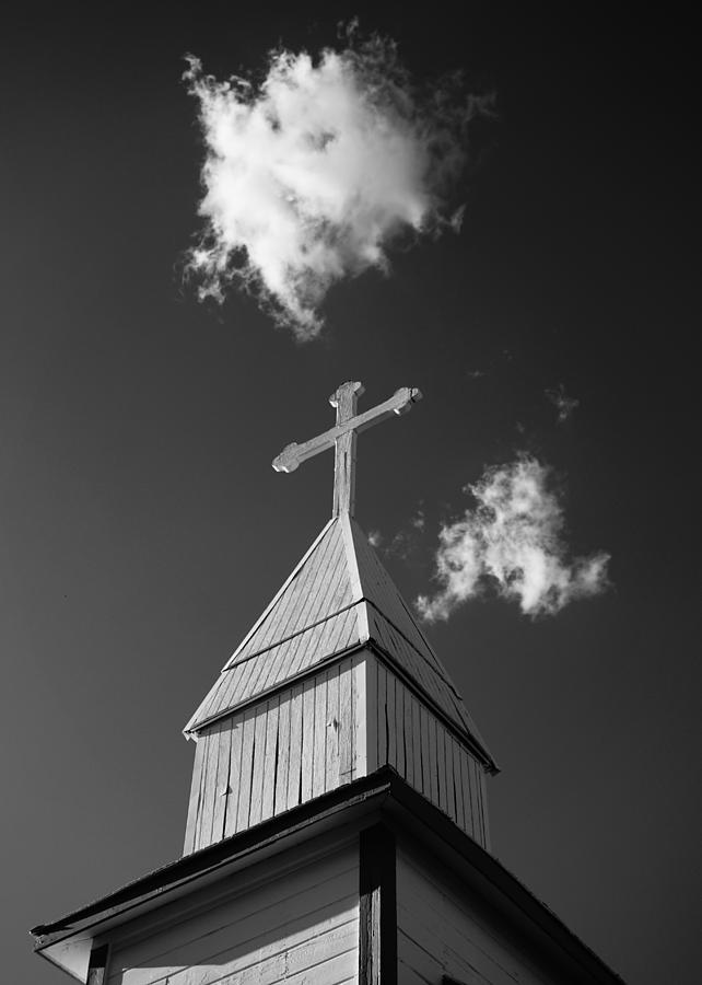 Cross Randsburg Church Photograph by Brett Harvey