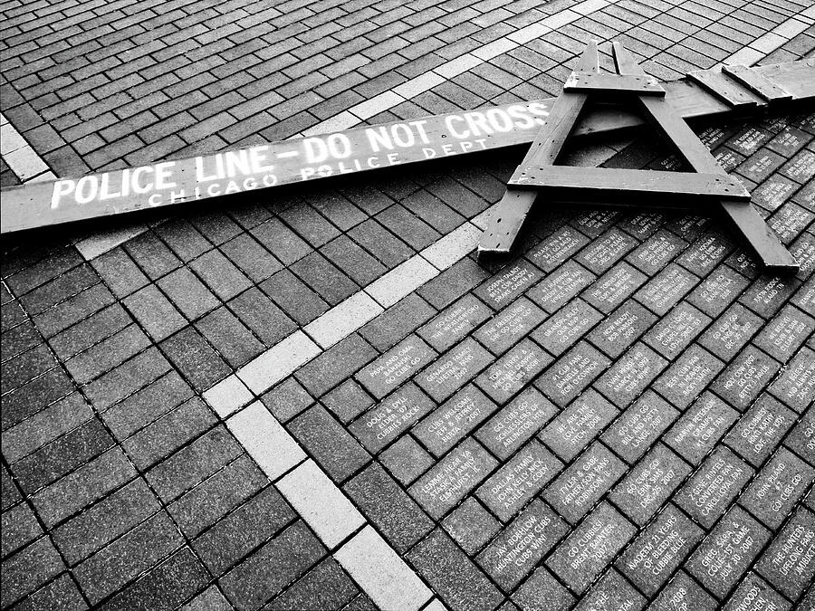 CROSSED LINES Wrigley Field Photograph by William Dey
