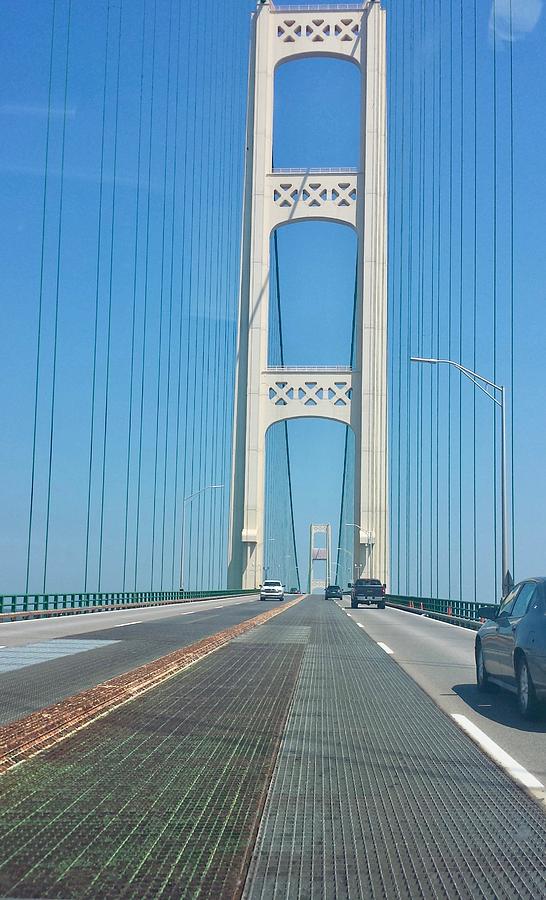 Crossing the Mackinac Bridge Photograph by Susan Wyman - Fine Art America