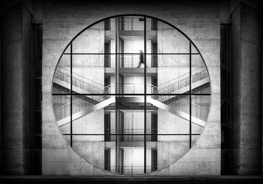 Architecture Photograph - Crossing Stairs by Maurits De Groen
