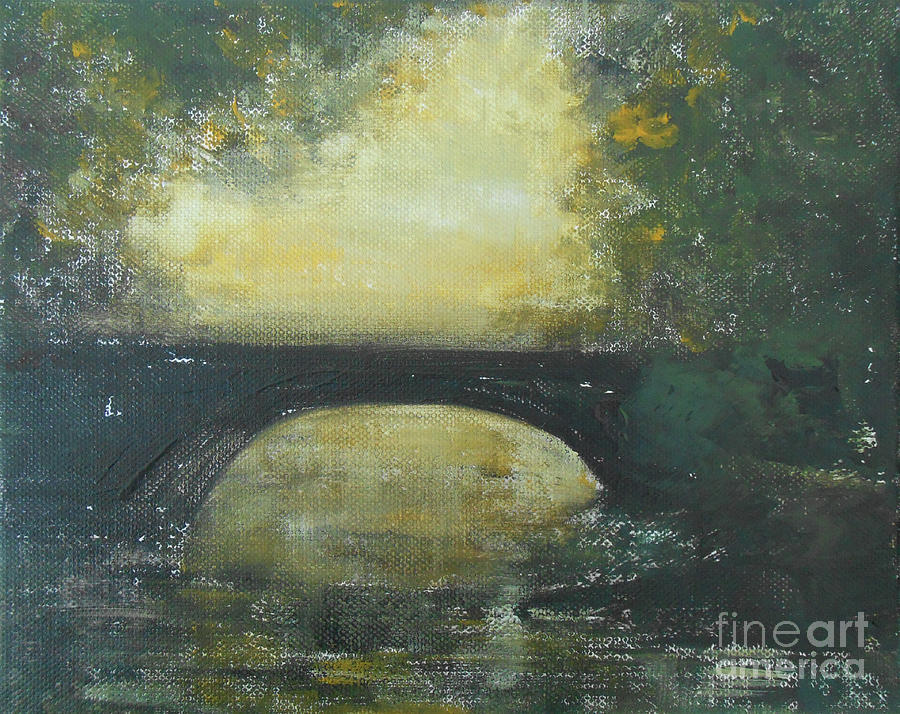 Crossing The Bridge Painting by Jane See