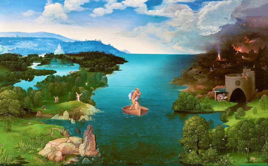 Fantasy Painting - Crossing the River Styx - Digital Remastered Edition by Joachim Patinir