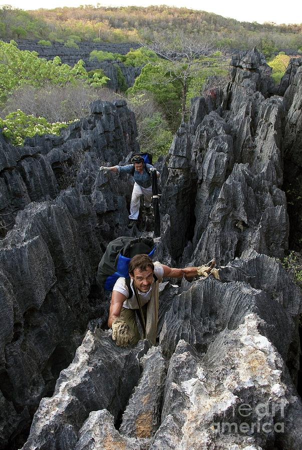 Crossing Tsingy Limestone Photograph by Philippe Psaila/science Photo Library