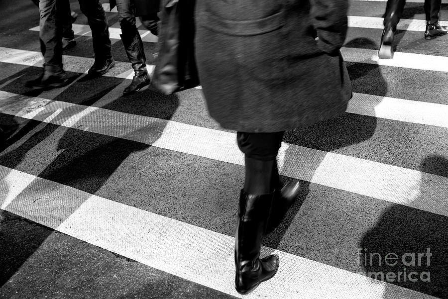 New York City Photograph - Crossings Black Boots New York City by John Rizzuto