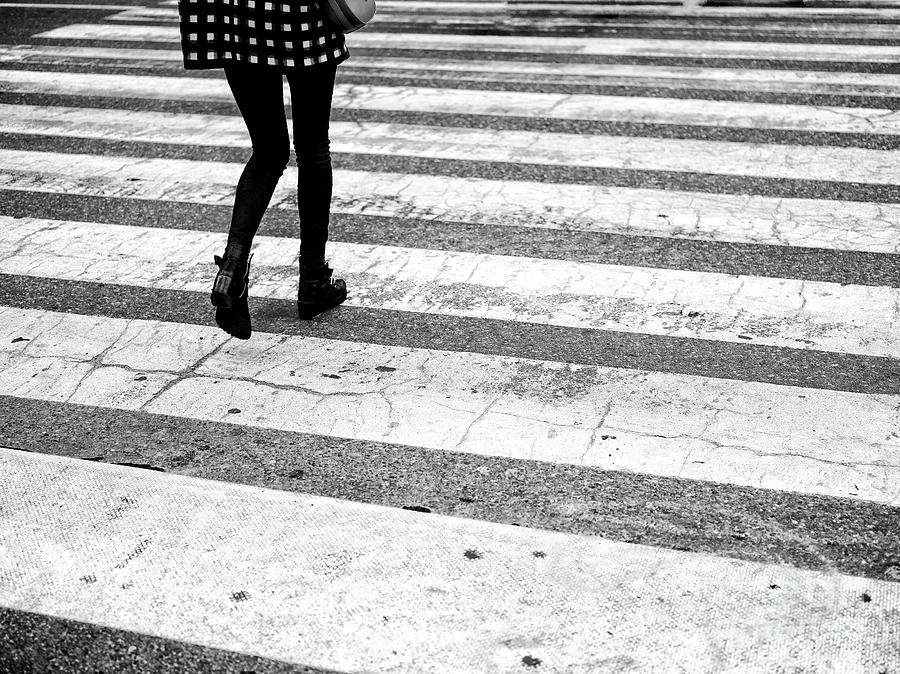 Crossings Checkered Jacket Black Boots New York City Photograph by John Rizzuto