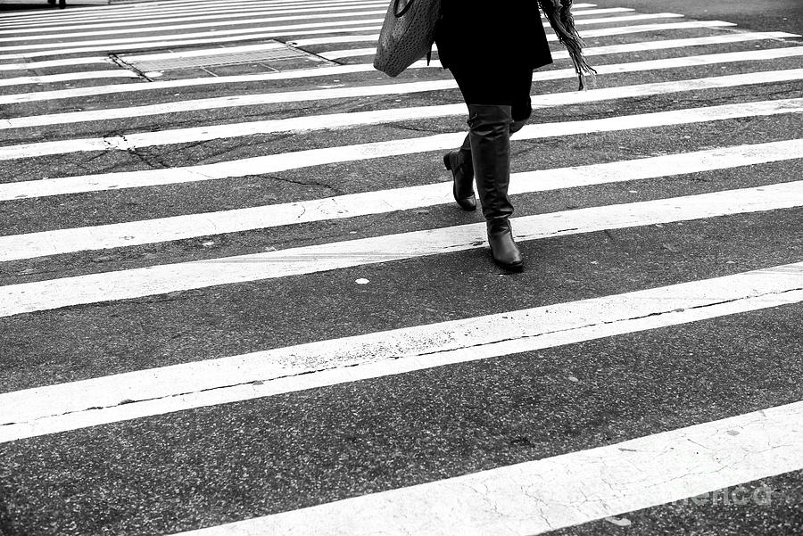 Crossings In a Scarf New York City Photograph by John Rizzuto