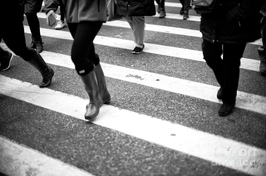 Crossings in Cold Weather New York City Photograph by John Rizzuto